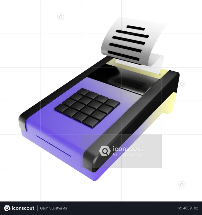 Payment Terminal  3D Illustration