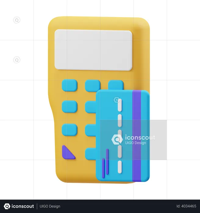 Payment Terminal  3D Illustration