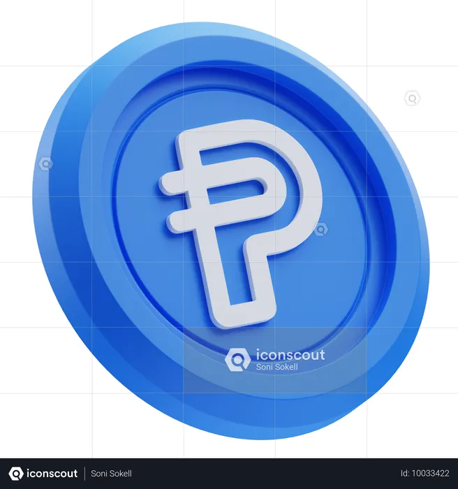 PayPal USD Cryptocurrency  3D Icon