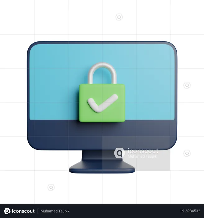 Pc Security  3D Icon