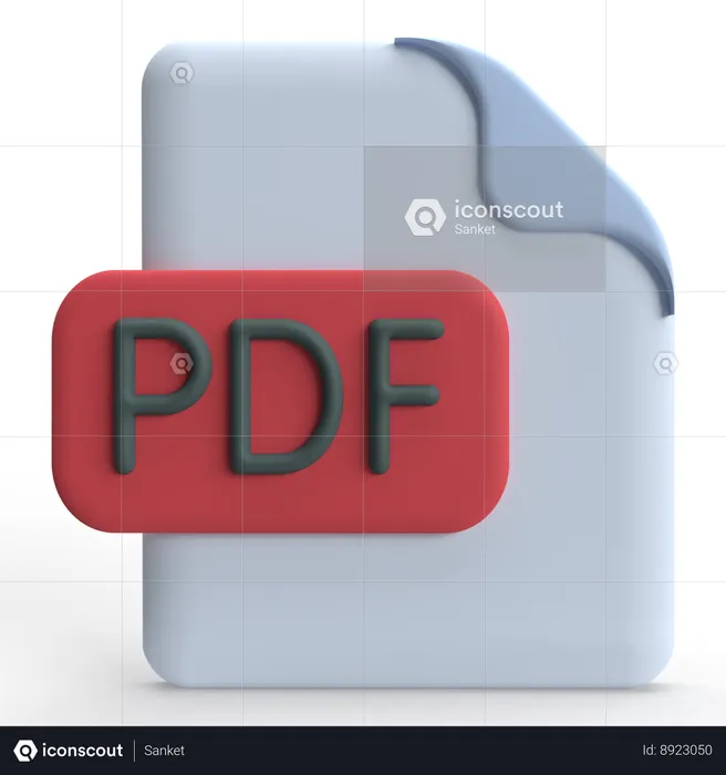 PDF  3D Icon
