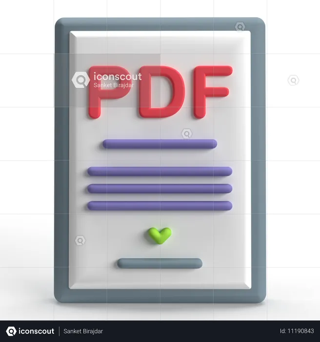 Pdf  3D Icon