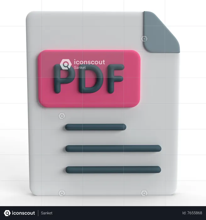 PDF  3D Icon