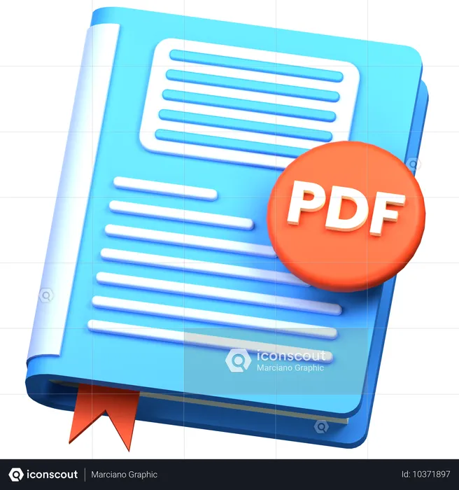 Pdf Book  3D Icon