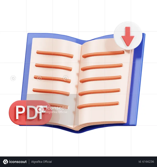 Pdf Book  3D Icon