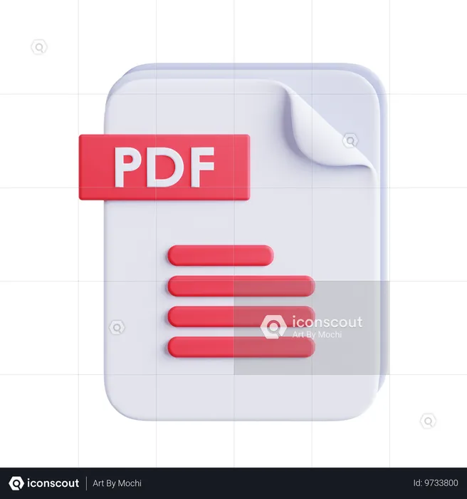 PDFファイル  3D Icon