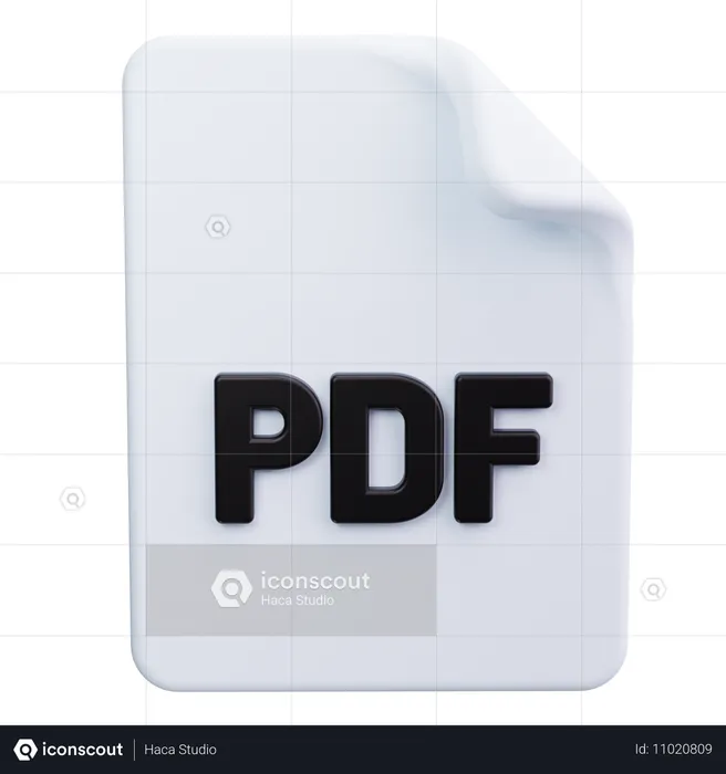 Pdf File  3D Icon