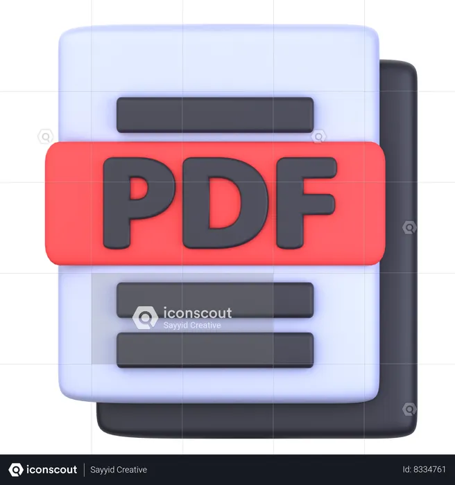 Pdf File  3D Icon