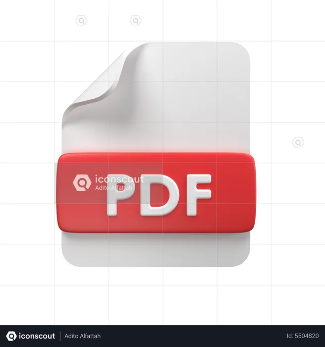 PDF File  3D Icon