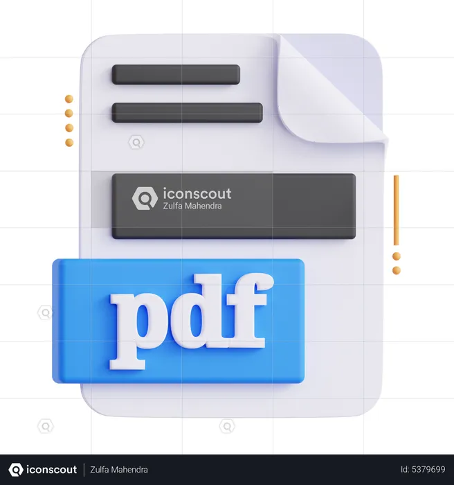 Pdf File  3D Icon