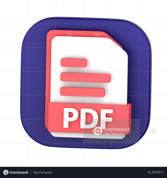 PDF File  3D Icon