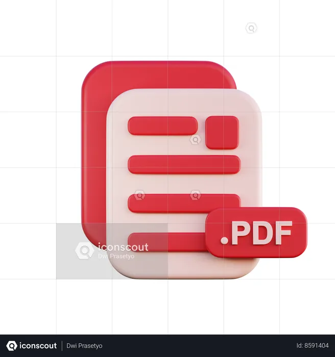 Pdf File  3D Icon