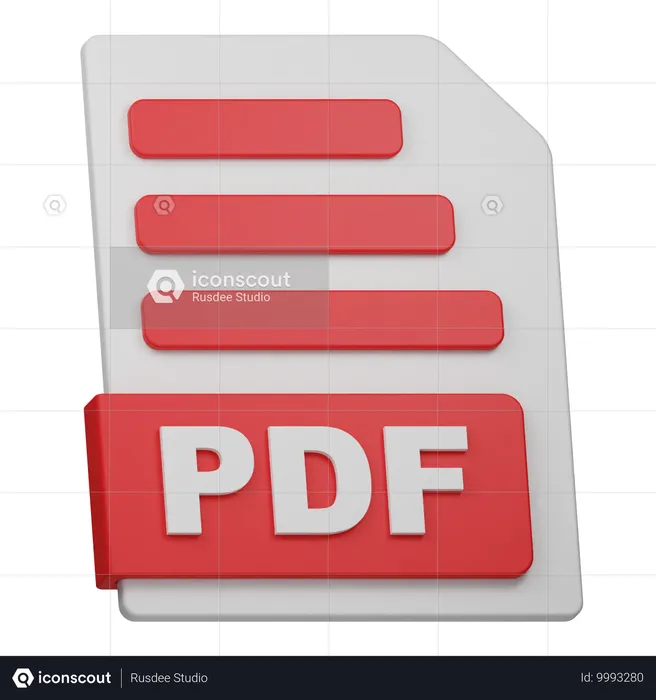 PDF File  3D Icon