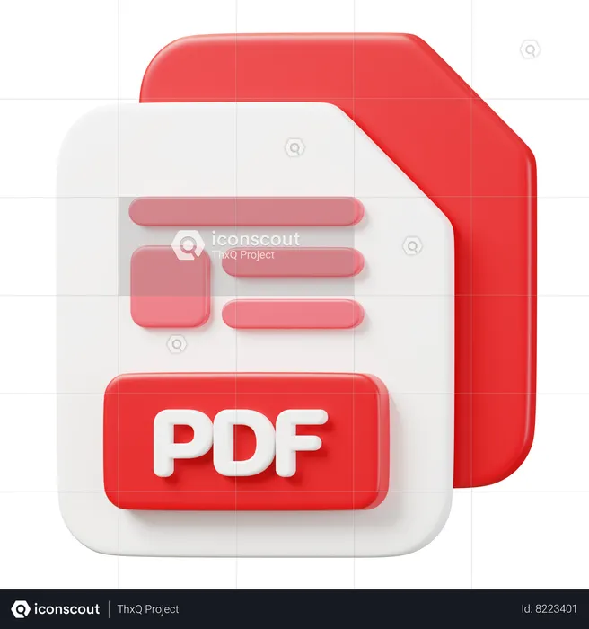 PDF File  3D Icon