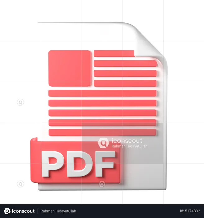 PDF File  3D Icon
