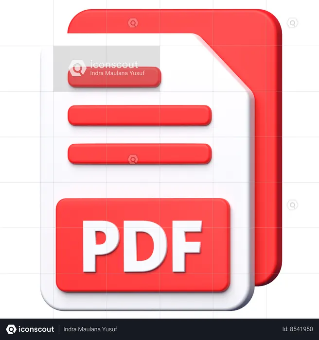 PDF File  3D Icon