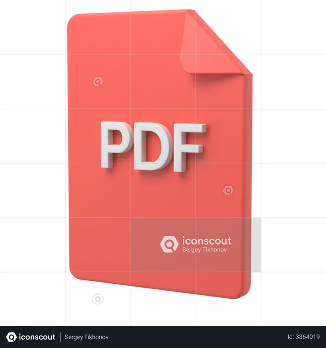 Pdf File  3D Illustration