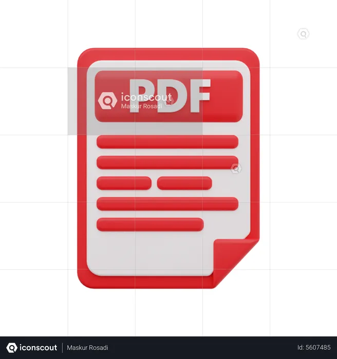 Pdf file  3D Icon