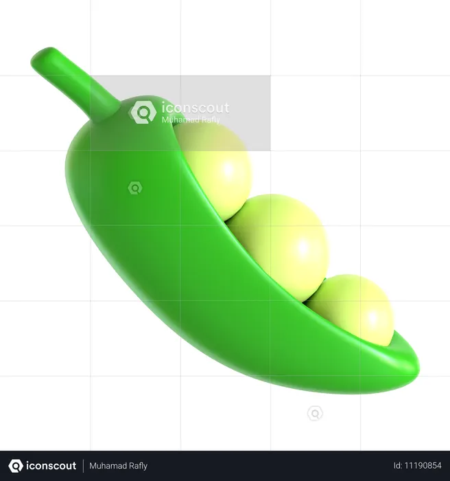 Pea  3D Icon