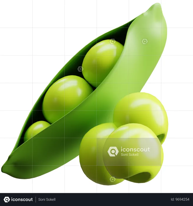 Pea  3D Icon