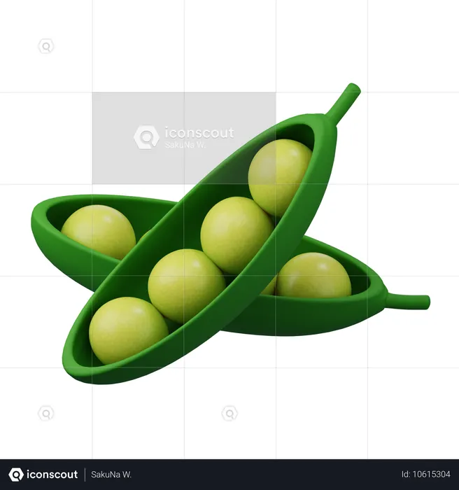 Pea  3D Icon