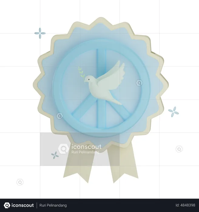 Peace Badge  3D Icon