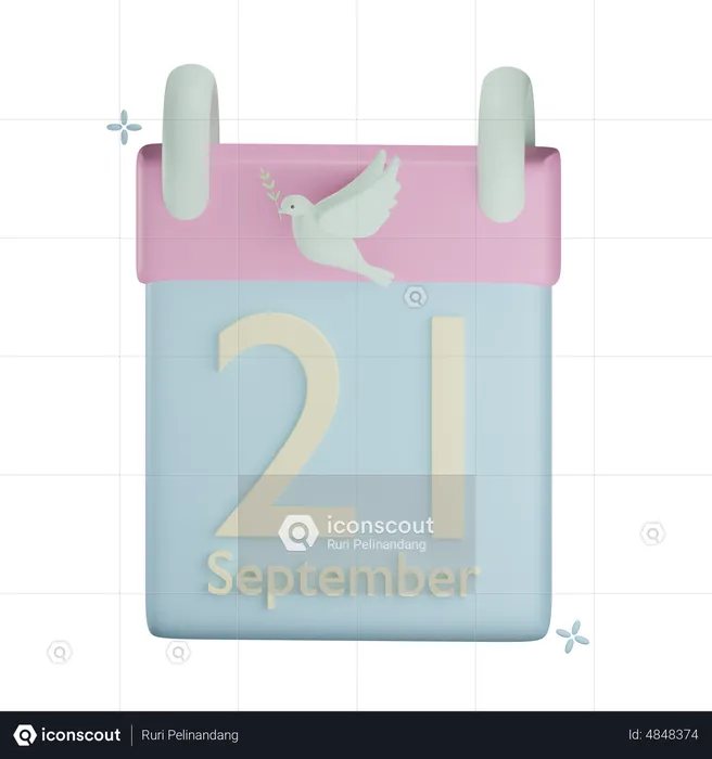 Peace Day  3D Icon