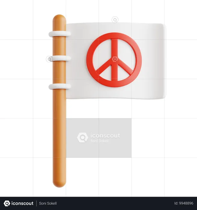 Peace Flag  3D Icon