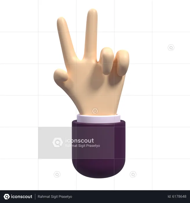 Peace Hand  3D Icon