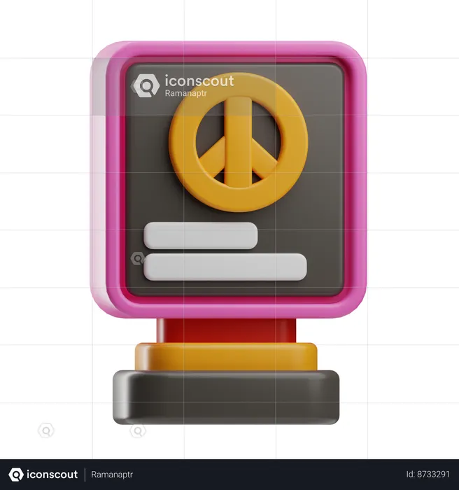 Peace Poster  3D Icon