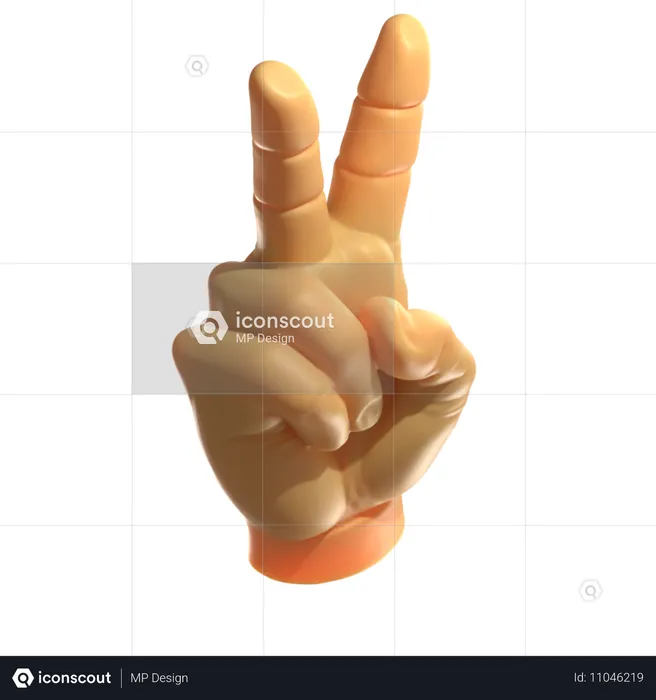 평화의 표식  3D Icon