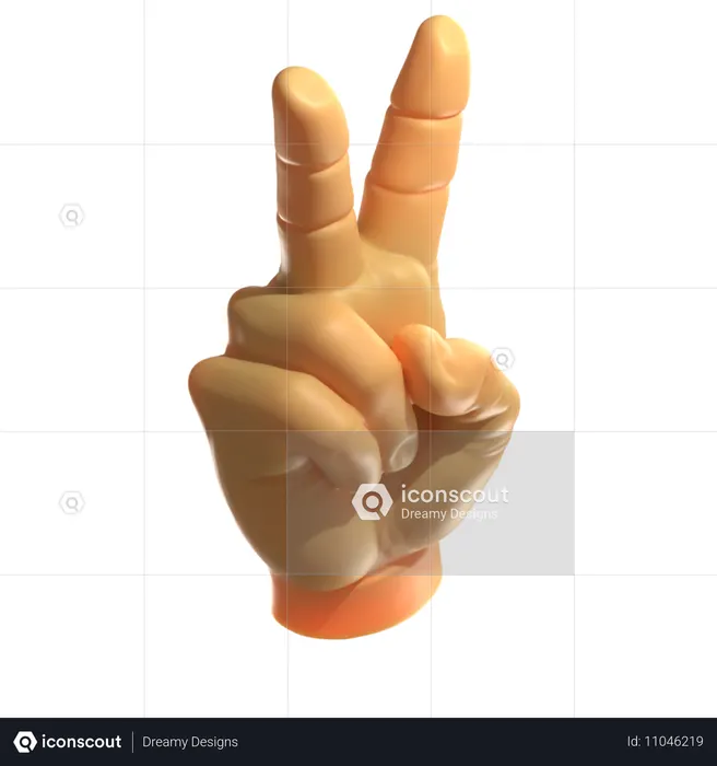 Peace Sign  3D Icon