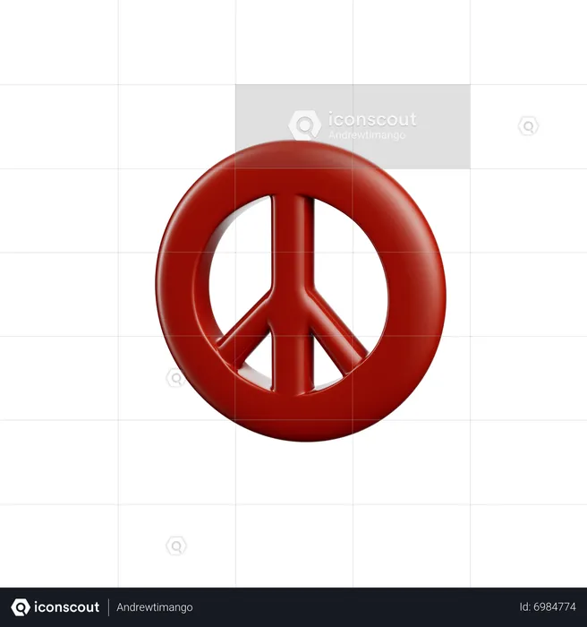 Peace Sign  3D Icon