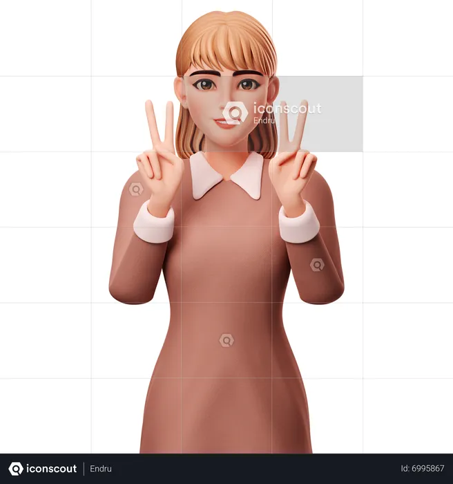 Peace Sign  3D Illustration