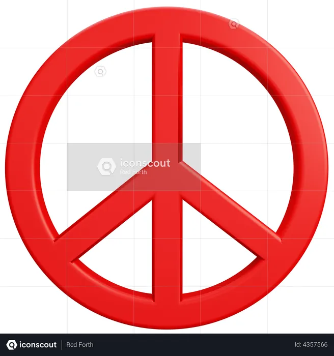 Peace Sign  3D Illustration