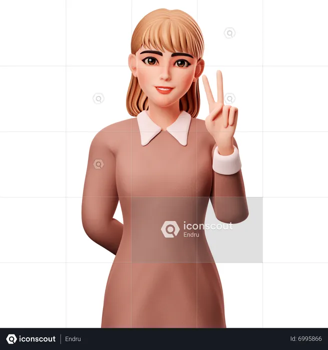 Peace Sign  3D Illustration