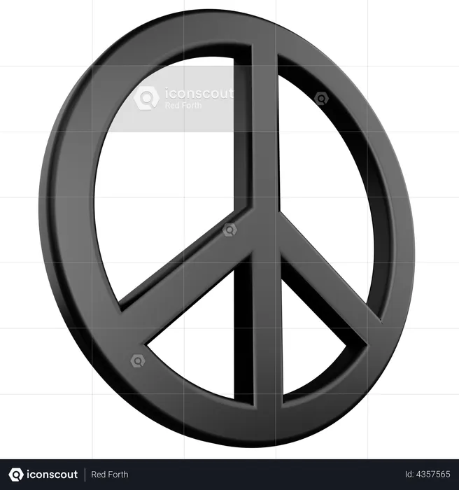 Peace Signage  3D Illustration