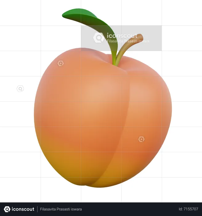 Peach  3D Icon