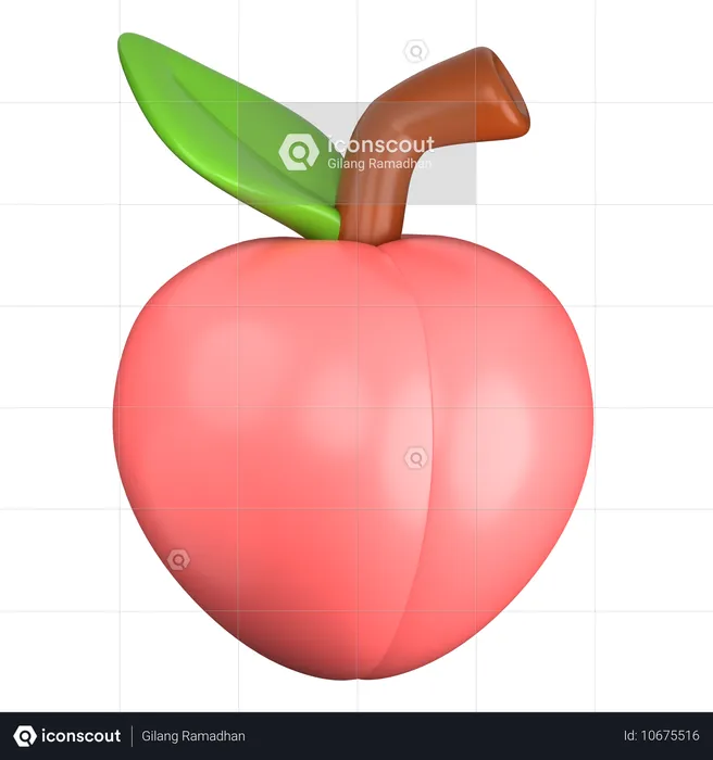 Peach  3D Icon