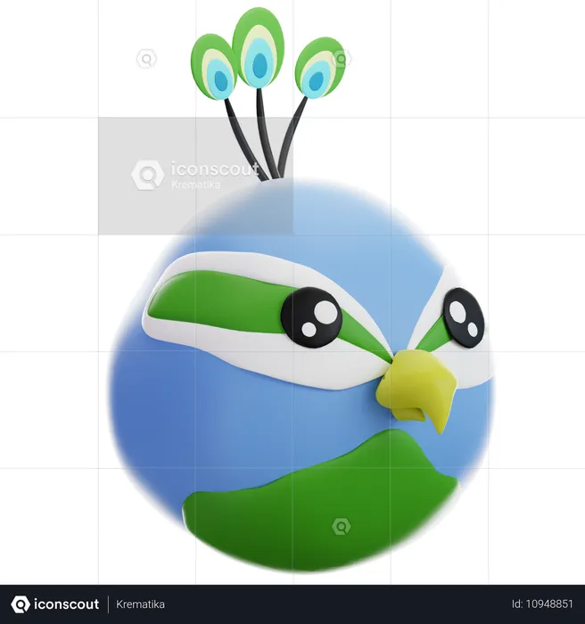 Peacock  3D Icon