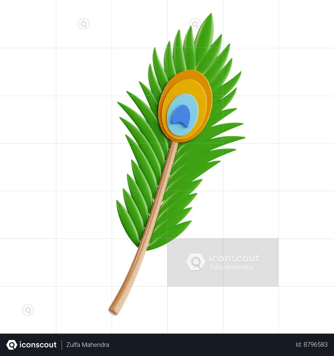 Peacock Feather  3D Icon