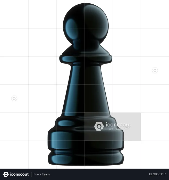 Peão de xadrez  3D Illustration