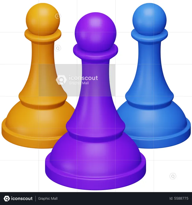 Peão de xadrez  3D Icon