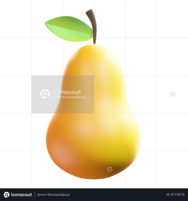 Pear  3D Icon