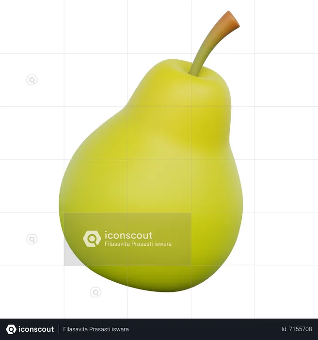 Pear  3D Icon