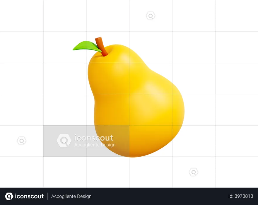 Pear  3D Icon