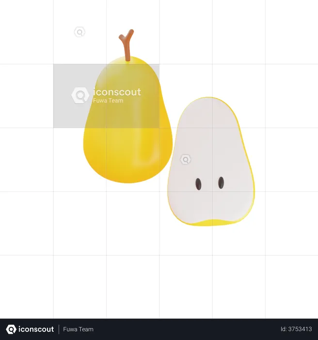 Pear  3D Illustration