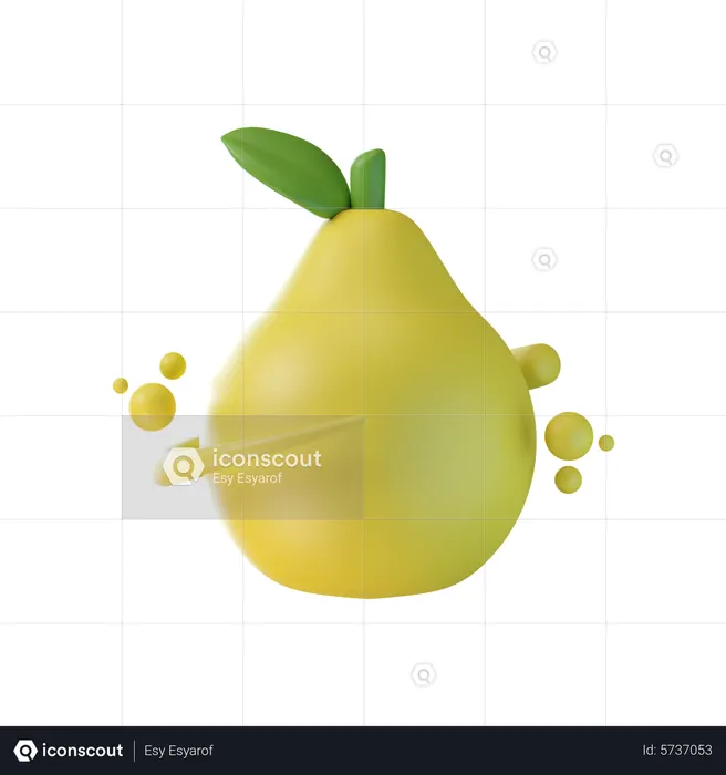 Pear  3D Icon