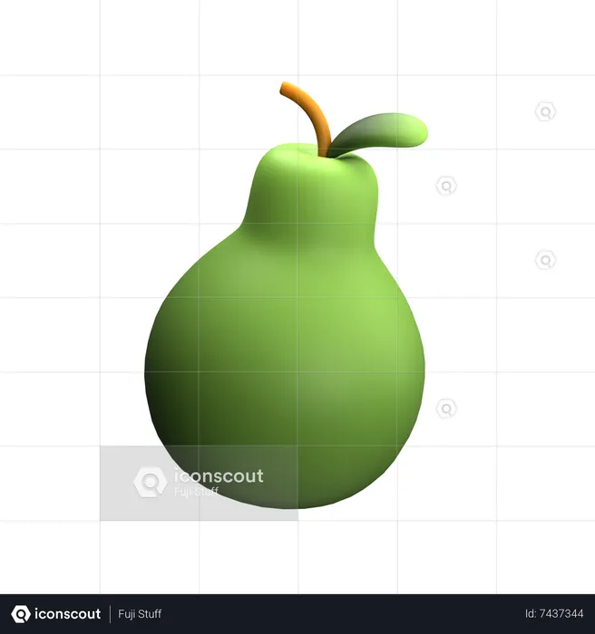 Pear  3D Icon