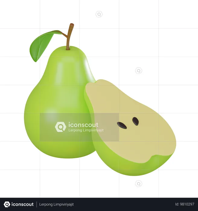 Pear Fruit  3D Icon